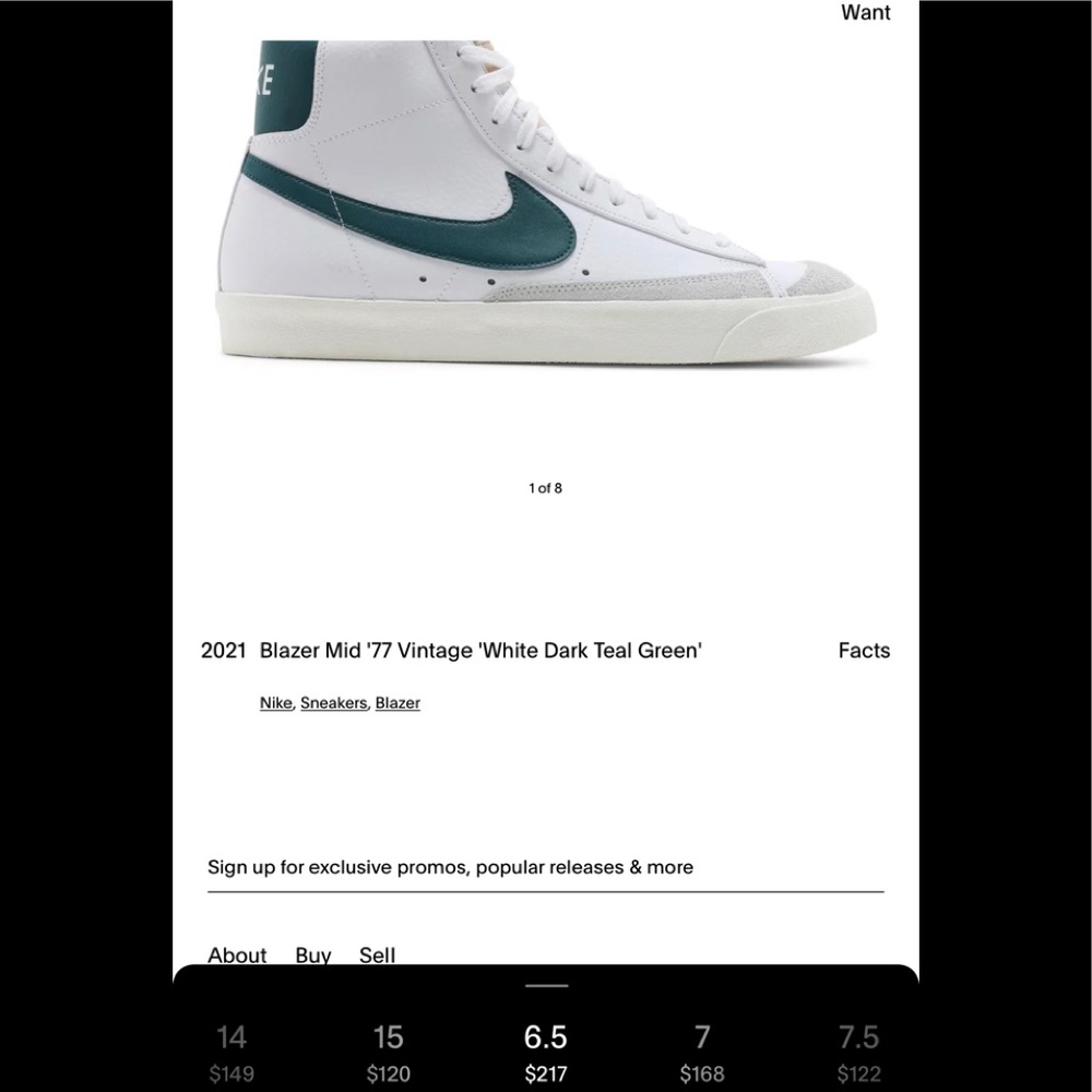 Nike Blazer youth size 6.5